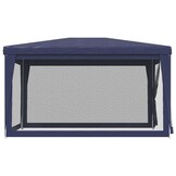 Blauwe Partytent 3x4m met 4 Mesh Wanden - 34% Korting!