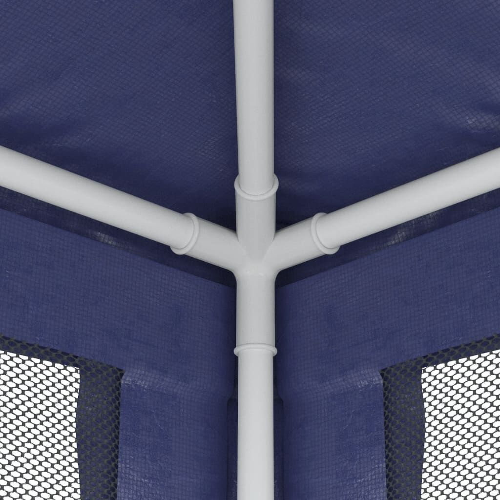 Blauwe Partytent 3x4m met 4 Mesh Wanden - 34% Korting!