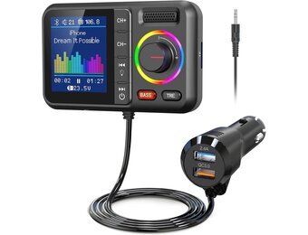 Bluetooth FM-zender met Kleurenscherm & Handsfree Bellen - 33% Korting!