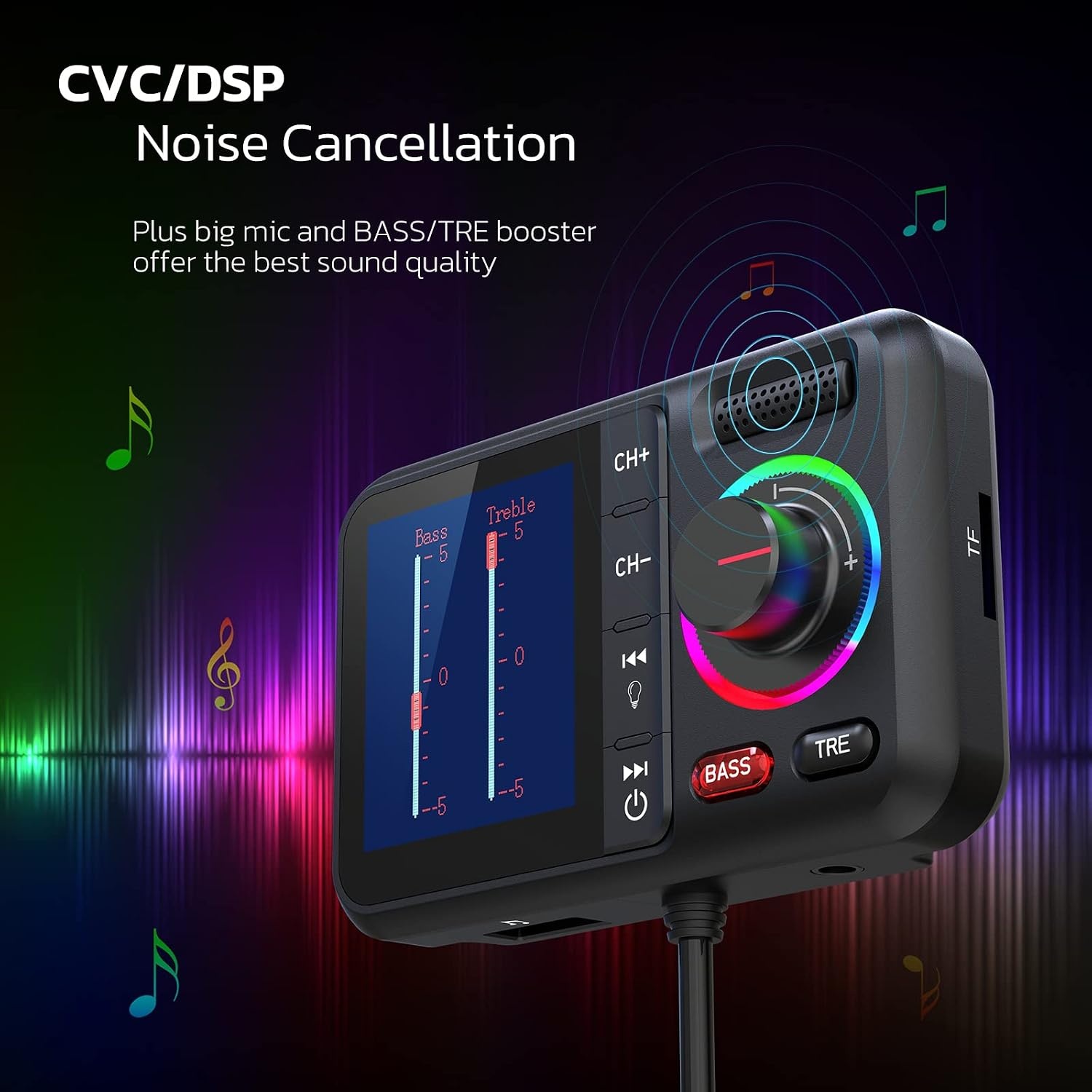 Bluetooth FM-zender met Kleurenscherm & Handsfree Bellen - 33% Korting!