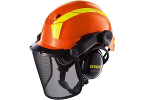 Bosbouwhelm Uvex met Gehoor- & Vizierbescherming - KWF Profi - 41% Korting