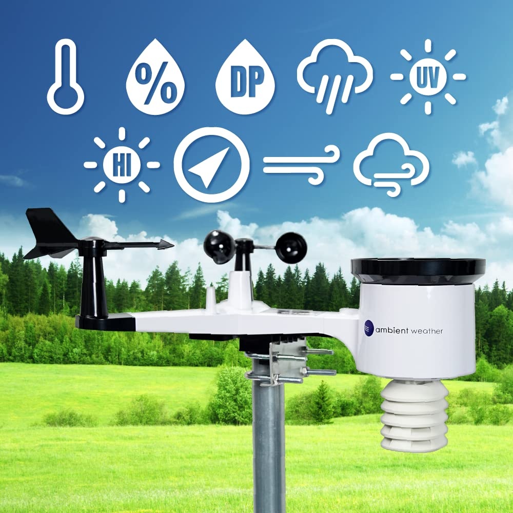 Ambient Weather WS-2902 WiFi Weerstation Zwart/Donkergrijs - 35% Korting