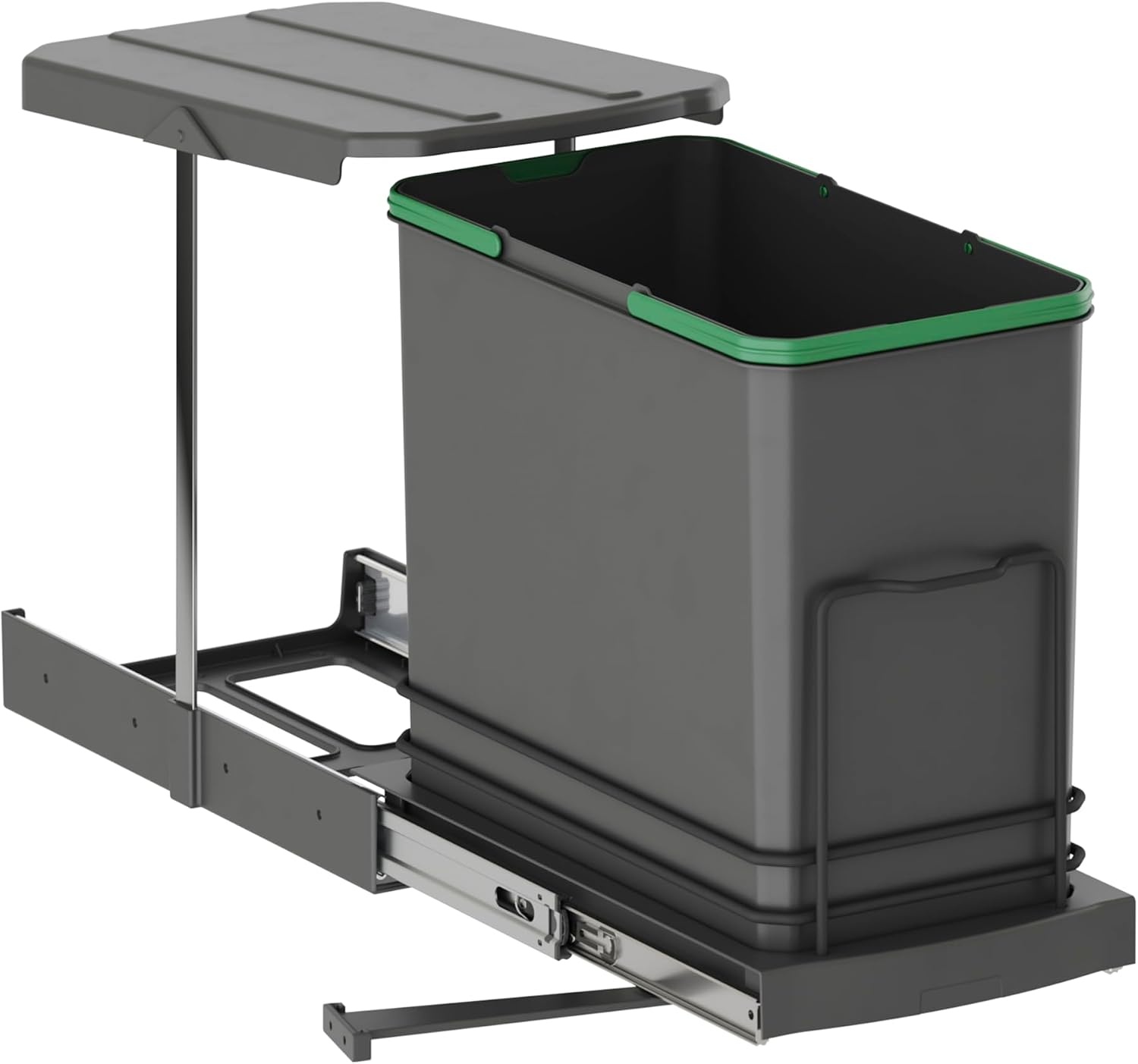 Emuca Inbouw Afvalemmer - 24L Antracietgrijs - 34% Korting