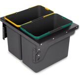 Emuca Inbouw Afvalemmer - 24L Antracietgrijs - 34% Korting