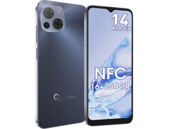 CWOWDEFU S18 Smartphone Blauw: 16GB+256GB Android 14, 34% Korting