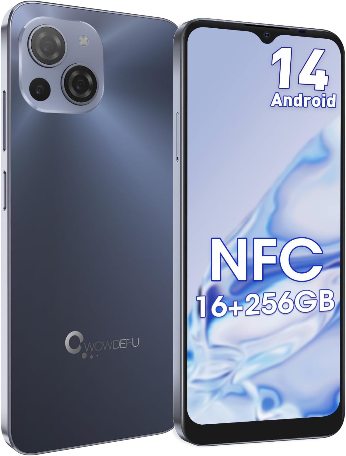 CWOWDEFU S18 Smartphone Blauw: 16GB+256GB Android 14, 34% Korting