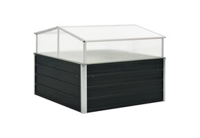 VidaXL Tuinkas 100x100x77 cm Staal Antraciet - 34% Korting
