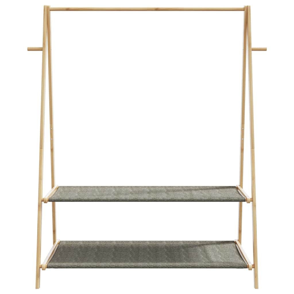 VidaXL Kledingrek met schappen 132x45,5x150,5 cm bamboe - 53% Korting!
