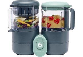 Babyvoedingbereider Nutribaby One 4-in-1 | Stomen, Mixen, Ontdooien, Verwarmen | Grijs