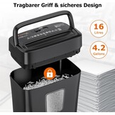 Bonsaii C261-C Papierversnipperaar P-4 Cross-Cut 16L Zwart - 33% Korting