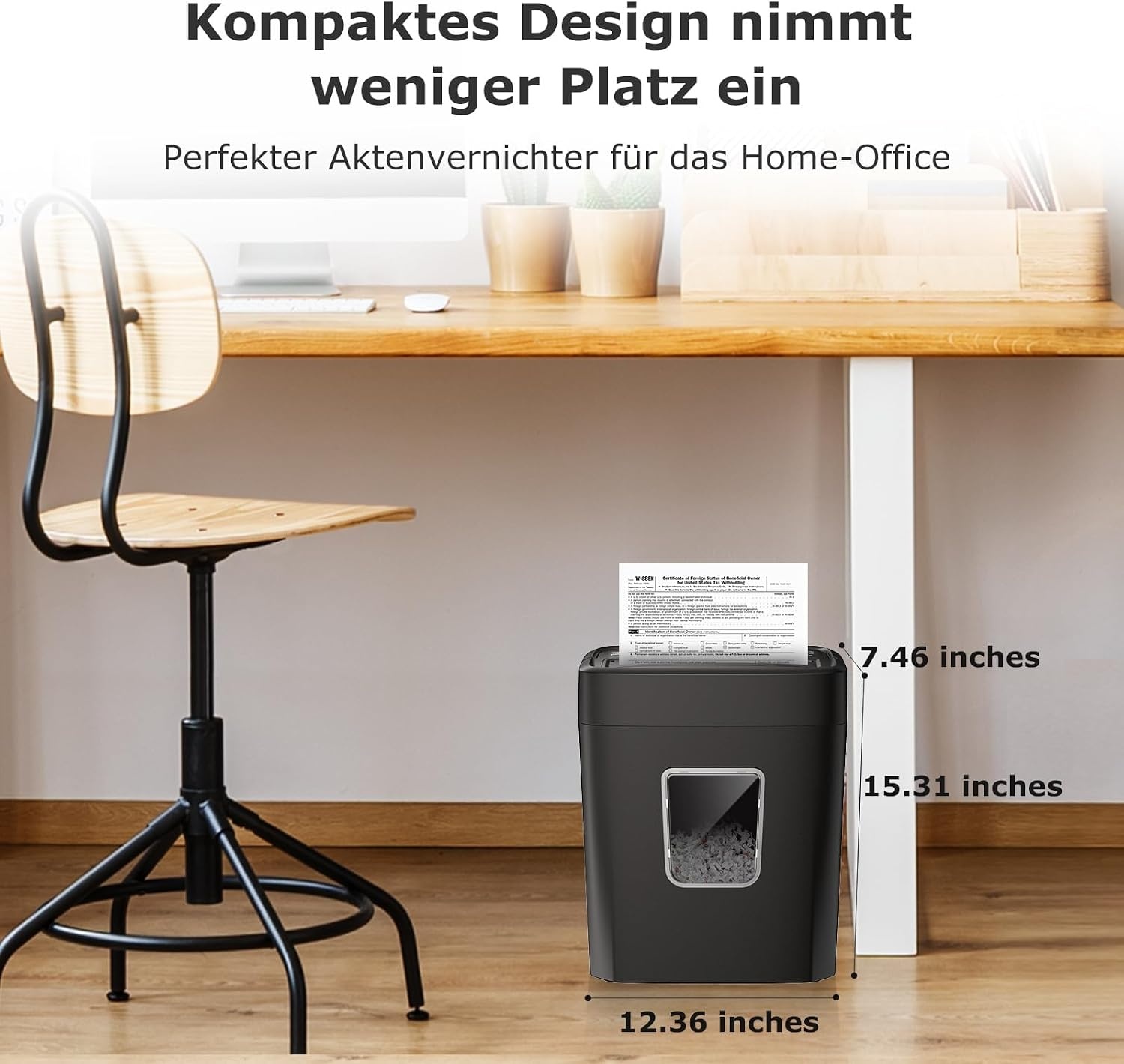 Bonsaii C261-C Papierversnipperaar P-4 Cross-Cut 16L Zwart - 33% Korting