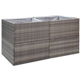 Plantenbak polyrattan grijs 157x80x80 cm - 35% Korting