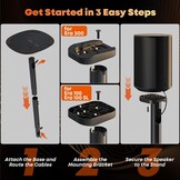 2x Zwarte Speaker Stands voor Sonos Era 100/300 - 34% Korting