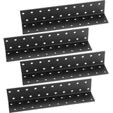 4x Zwarte Hoekbeugels Hout Staal 200x40x40mm - 33% Korting