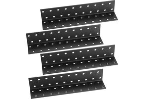 4x Zwarte Hoekbeugels Hout Staal 200x40x40mm - 33% Korting
