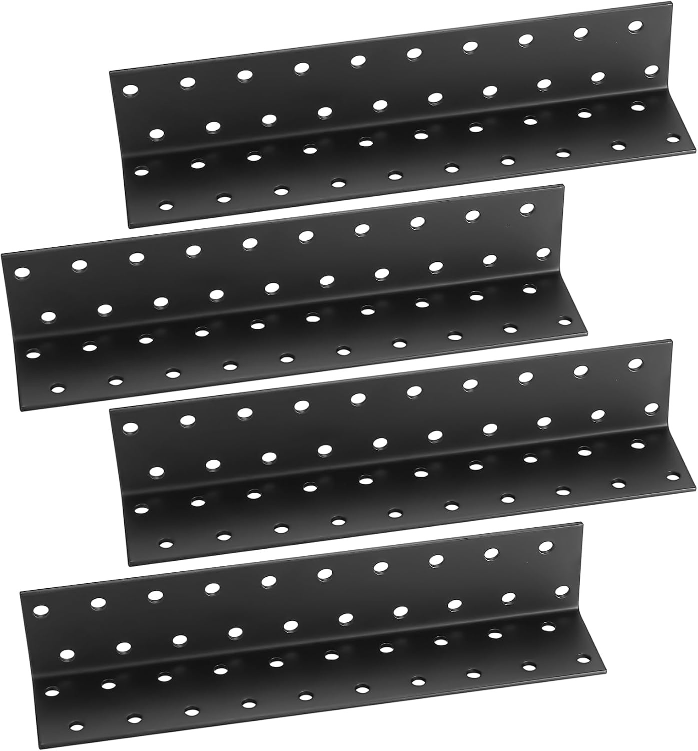 4x Zwarte Hoekbeugels Hout Staal 200x40x40mm - 33% Korting