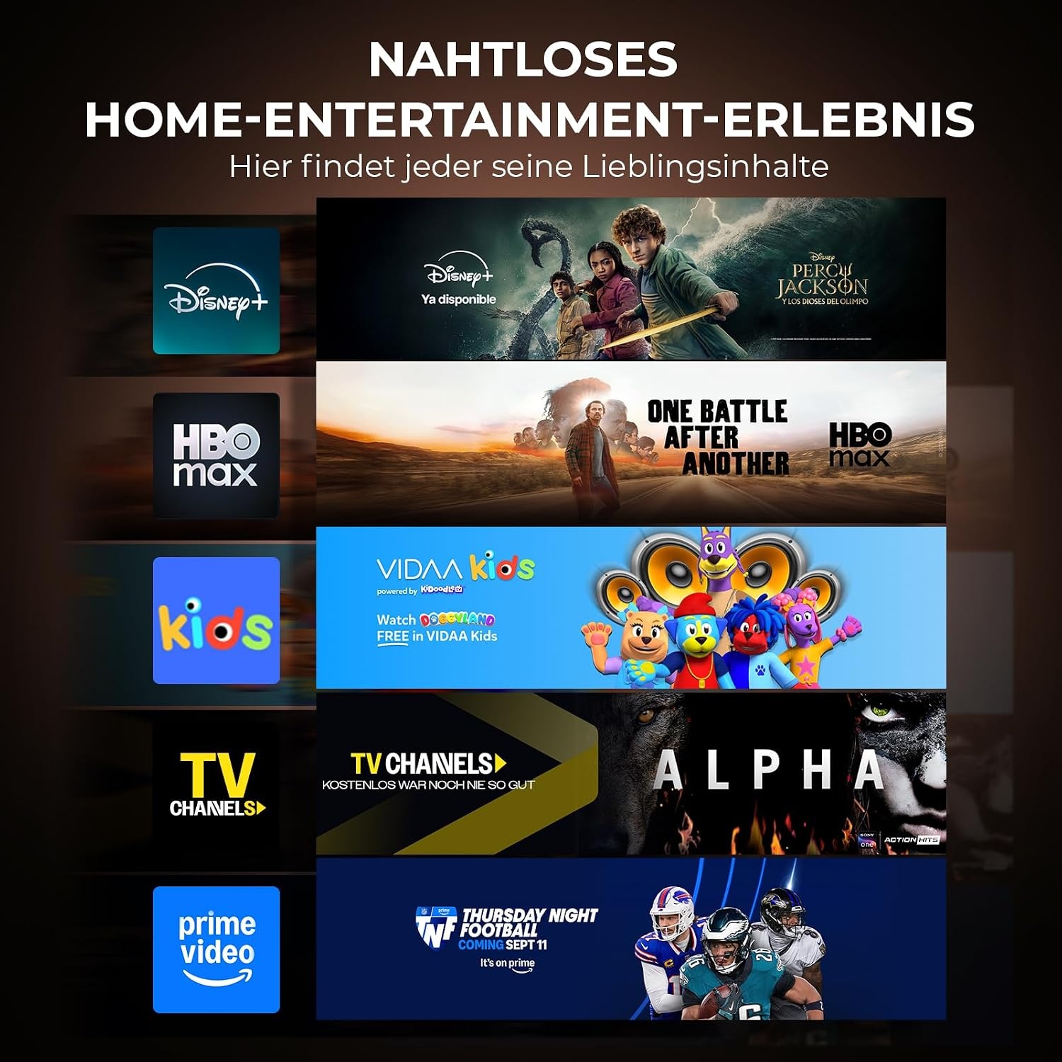 Intelligente 4K-projector met VIDAA, compatibel met Netflix-app, Dolby audio en HDR10+, KOGATA originele AirPlay, autofocus, 6D-keystone, WiFi 6 en Bluetooth, thuisbioscoopprojector