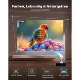 VGKE Mini-beamer met Android-app, 3D TOF-autofocus, automatische trapeziumcorrectie, 16000 lumen, Full HD, 4K-ondersteuning, wifi6, bluetooth, draagbare projector voor outdoor/mobiele telefoon/laptop