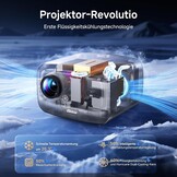 iSinbox JY821 4K Smart Beamer - 1500 ANSI Lumen, WiFi 6, Bluetooth, Autofocus - Grijs
