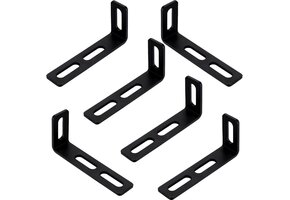 L-vormige Hoekverbinding Zwart Metaal (6 Stuks) - 35% Korting