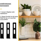 Verstelbare hoekhouder met 3 lange sleuven, 6 stuks L-vormige zwart, 90 graden metalen hoekverbindingen, robuuste houders voor meubelmontage, 110 x 50 x 24 mm/3,5 mm dikte