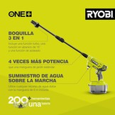 RYOBI RY18PW22A-0 Accu-middendrukreiniger, 18 V, 3-in-1 mondstuk, turbomondstuk voor moeilijke reinigingstoepassingen, 15°-waaierstraal voor algemene reiniging, zonder accu en oplader, geel