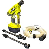 RYOBI RY18PW22A-0 Accu-middendrukreiniger, 18 V, 3-in-1 mondstuk, turbomondstuk voor moeilijke reinigingstoepassingen, 15°-waaierstraal voor algemene reiniging, zonder accu en oplader, geel