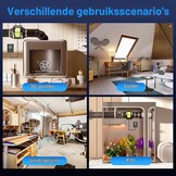 Hon&Guan Buisventilator, 100 mm, instelbaar met snelheidsregelaar, buisventilator, rookafzuiging met EU-stekker, badkamerventilator, rookafzuiging, ventilator voor kweektent, actief koolfilter