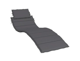 vidaXL Ligbedkussen 186x58x4 cm oxford stof antracietkleurig
