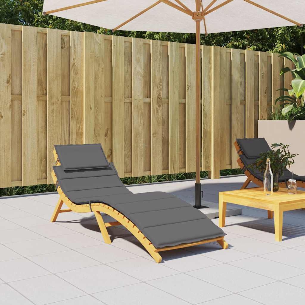 vidaXL Ligbedkussen 186x58x4 cm oxford stof antracietkleurig