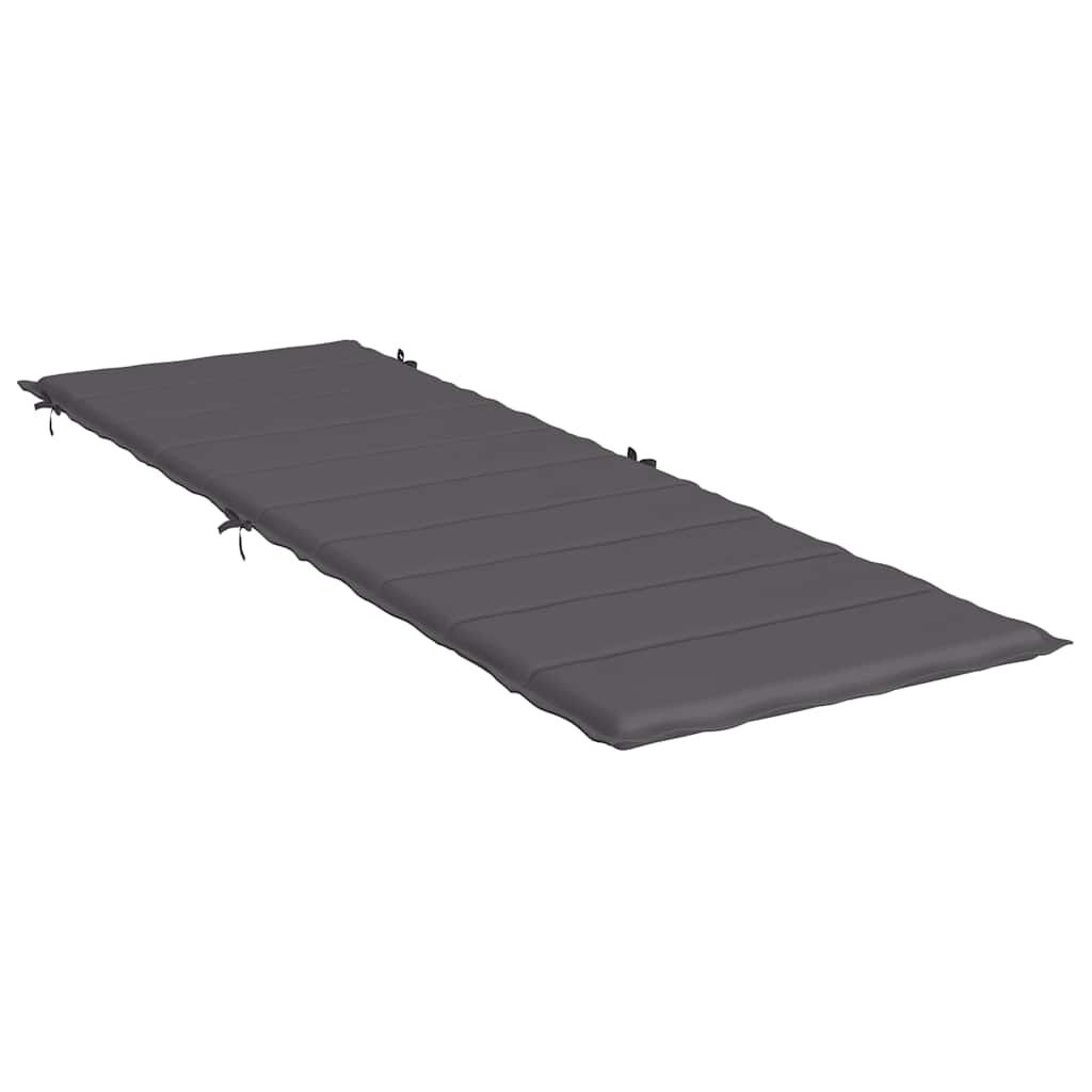 vidaXL Ligbedkussen 186x58x4 cm oxford stof antracietkleurig