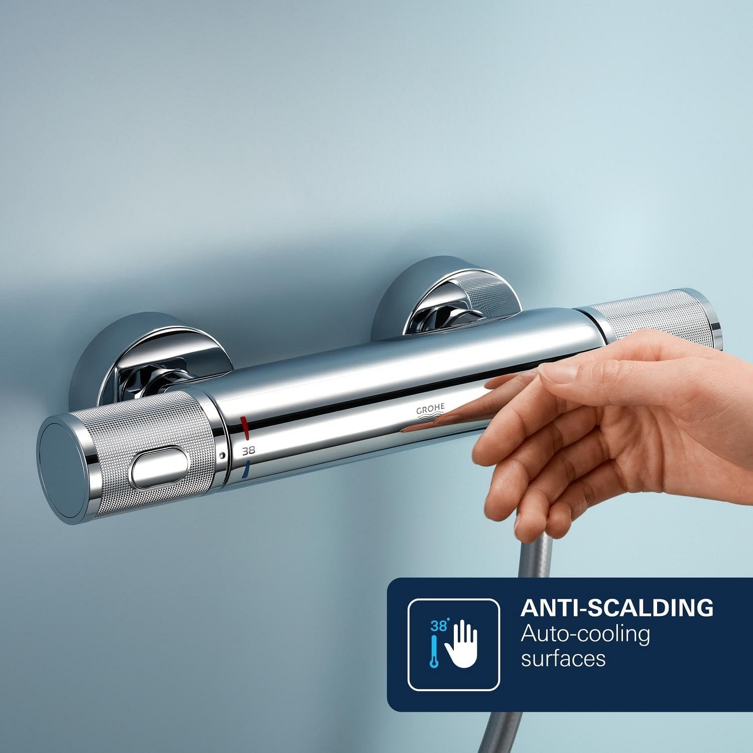 GROHE Precision Feel Thermostatische Douchemengkraan 313 x 80 mm - Chroom