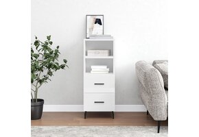 vidaXL Dressoir 34,5x34x90 cm Hoogglans Wit (58% Korting)