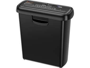 Bonsaii Destructeur de Documents avec Bras télescopique, déchiqueteuse à Coupe en Bandes, 6 Feuilles de Papier, avec Une Corbeille de 9 litres, Niveau de sécurité P2, Usage Domestique(S123-A) - Maat 9L