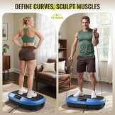 FLYBIRD Trillingsplaat Oefenmachine, Verbeterde versie Power Trillingsplaat voor gewichtsverlies, 120 snelheidsniveaus, 150 kg gewichtscapaciteit, full-body workout vibratieplaat voor lymfedrainage en