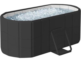 Opvouwbare Draagbare Badkuip 150 cm - Zwart - Geschikt voor 2 Personen