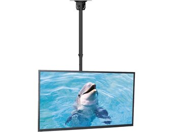 suptek TV Plafondbeugel voor 26-65 inch Schermen, In hoogte verstelbaar 54-78cm, Kantelbaar en Draaibaar, Belasting 45kg, VESA 400x400mm, Geschikt voor Schuin Plafond, MC4602 - Maat 26-49"