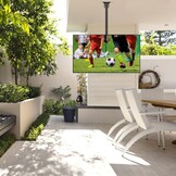 suptek TV Plafondbeugel voor 26-65 inch Schermen, In hoogte verstelbaar 54-78cm, Kantelbaar en Draaibaar, Belasting 45kg, VESA 400x400mm, Geschikt voor Schuin Plafond, MC4602 - Maat 26-49"