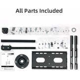 suptek TV Plafondbeugel voor 26-65 inch Schermen, In hoogte verstelbaar 54-78cm, Kantelbaar en Draaibaar, Belasting 45kg, VESA 400x400mm, Geschikt voor Schuin Plafond, MC4602 - Maat 26-49"