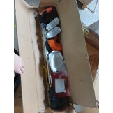 Accu-grastrimmer met accu en oplader, 3-in-1 elektrische accu bosmaaier en grastrimmer gazon met 2 x 4,0 Ah accu en metalen mes, accu-bosmaaier voor maaien en tuin