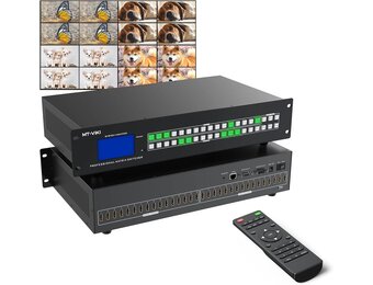 MT-VIKI 16 x 16 HDMI-matrixschakelaar met 3,5 mm stereo audio-extractor + webgrafische interface, schakelaar en splitter, 4K @ 30 Hz, EDID, RS232, LAN-poort, app