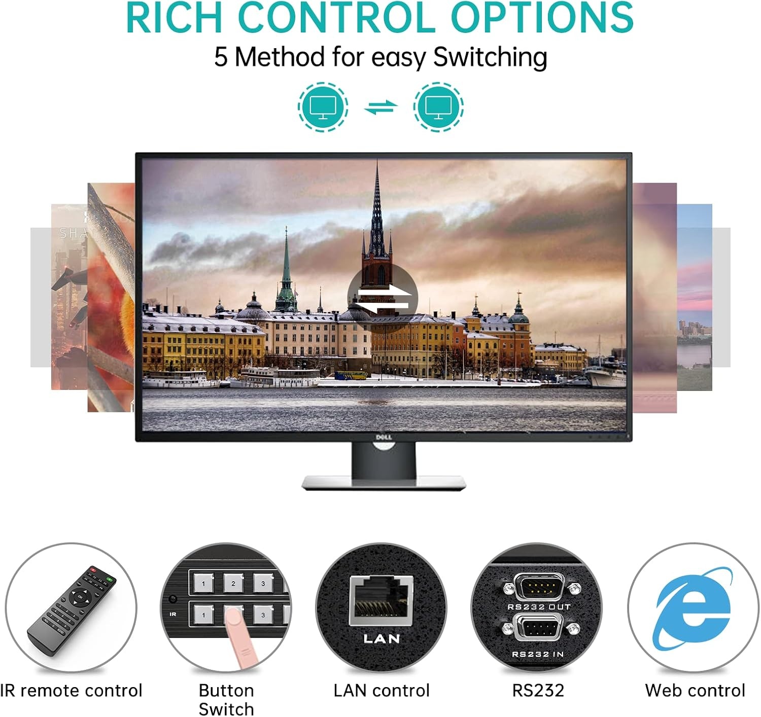 MT-VIKI 16 x 16 HDMI-matrixschakelaar met 3,5 mm stereo audio-extractor + webgrafische interface, schakelaar en splitter, 4K @ 30 Hz, EDID, RS232, LAN-poort, app