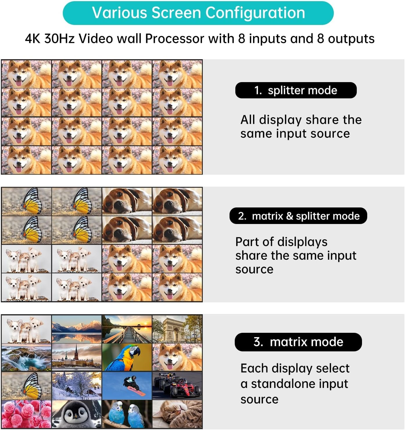 MT-VIKI 16 x 16 HDMI-matrixschakelaar met 3,5 mm stereo audio-extractor + webgrafische interface, schakelaar en splitter, 4K @ 30 Hz, EDID, RS232, LAN-poort, app