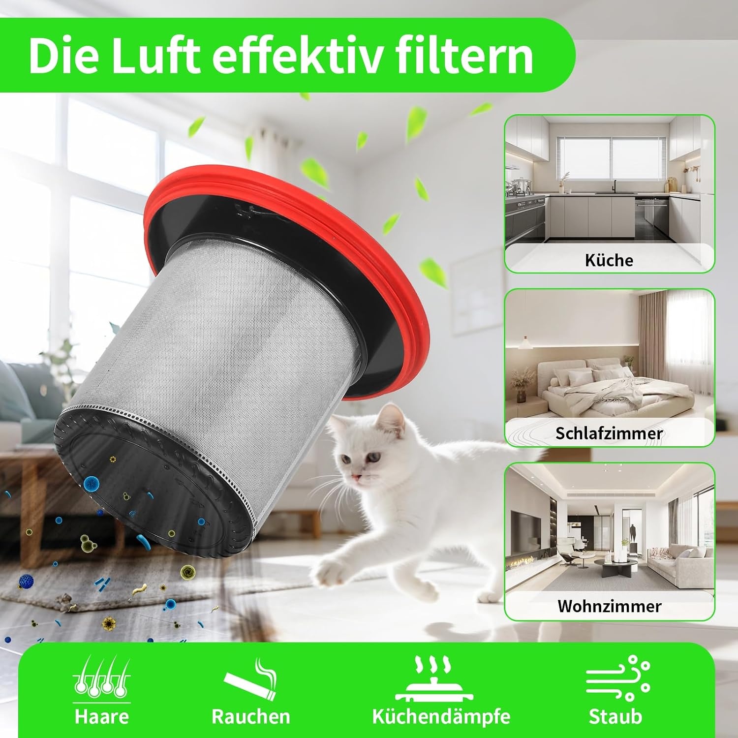 2 Vervangende Filters voor Bosch Unlimited Series 7 Steelstofzuiger