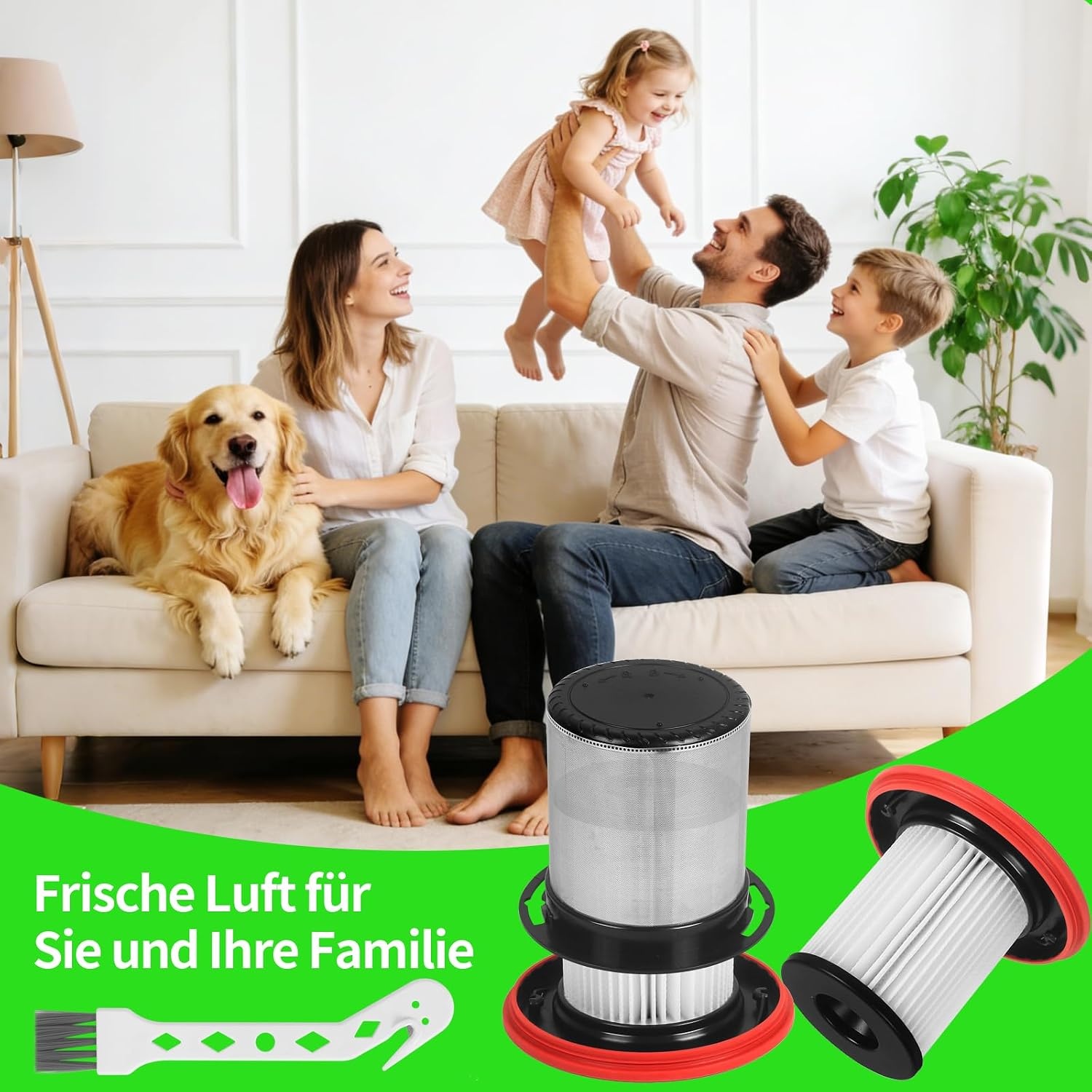 2 Vervangende Filters voor Bosch Unlimited Series 7 Steelstofzuiger