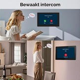 Video-intercom Deurbel met Camera, Videofoon, 7 inch touchscreen, Nachtzicht, Ontgrendeling op afstand, tweerichtingsintercom voor villa met 1 camera en 2 monitoren
