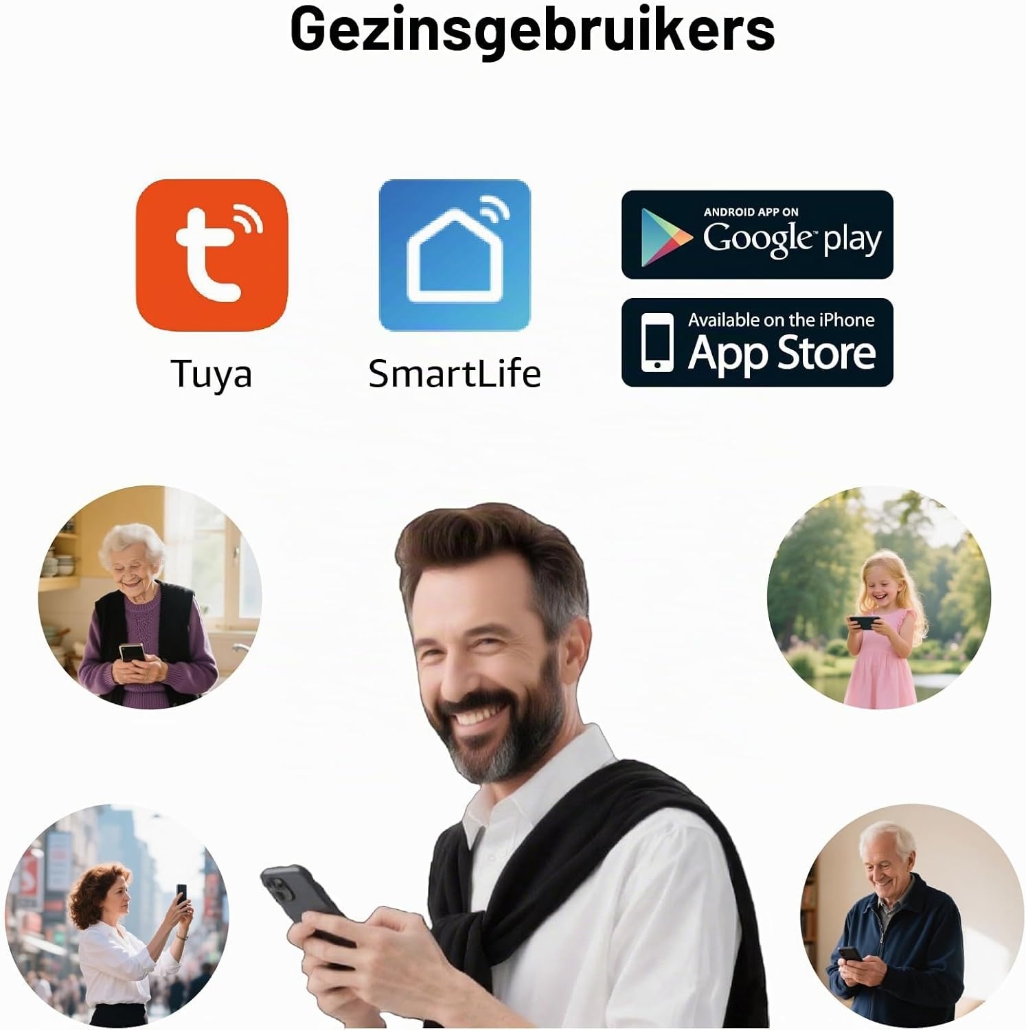 Video-intercom Deurbel met Camera, Videofoon, 7 inch touchscreen, Nachtzicht, Ontgrendeling op afstand, tweerichtingsintercom voor villa met 1 camera en 2 monitoren