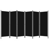 vidaXL Kamerscherm met 6 panelen 300x180 cm zwart