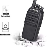 Retevis RT24V Freenet walkietalkie set, professionele PMR-walkietalkie met headset, 6-weg oplader, 6 kanalen voor beveiliging, politie, evenement (6 stuks, zwart)