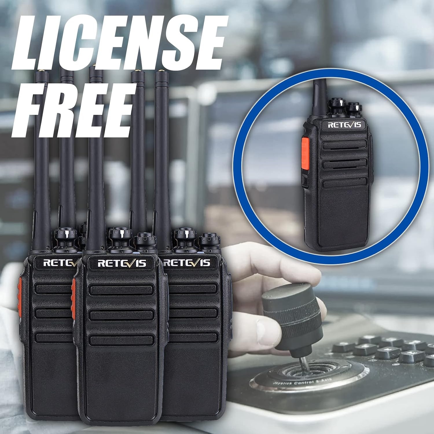 Retevis RT24V Freenet walkietalkie set, professionele PMR-walkietalkie met headset, 6-weg oplader, 6 kanalen voor beveiliging, politie, evenement (6 stuks, zwart)